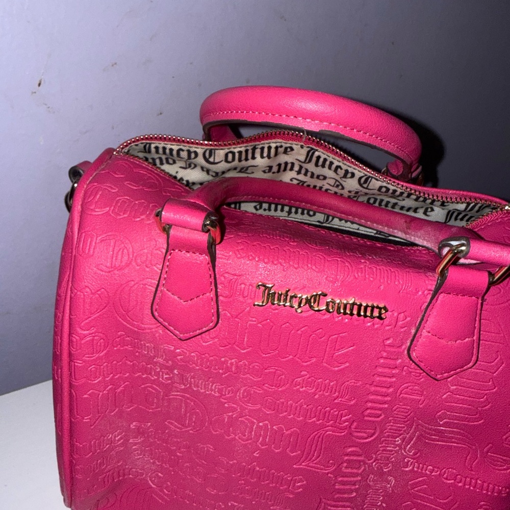 Juicy Couture Fuchsia Embossed Satchel